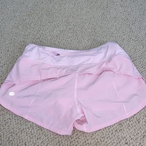 Lululemon light pink speed short